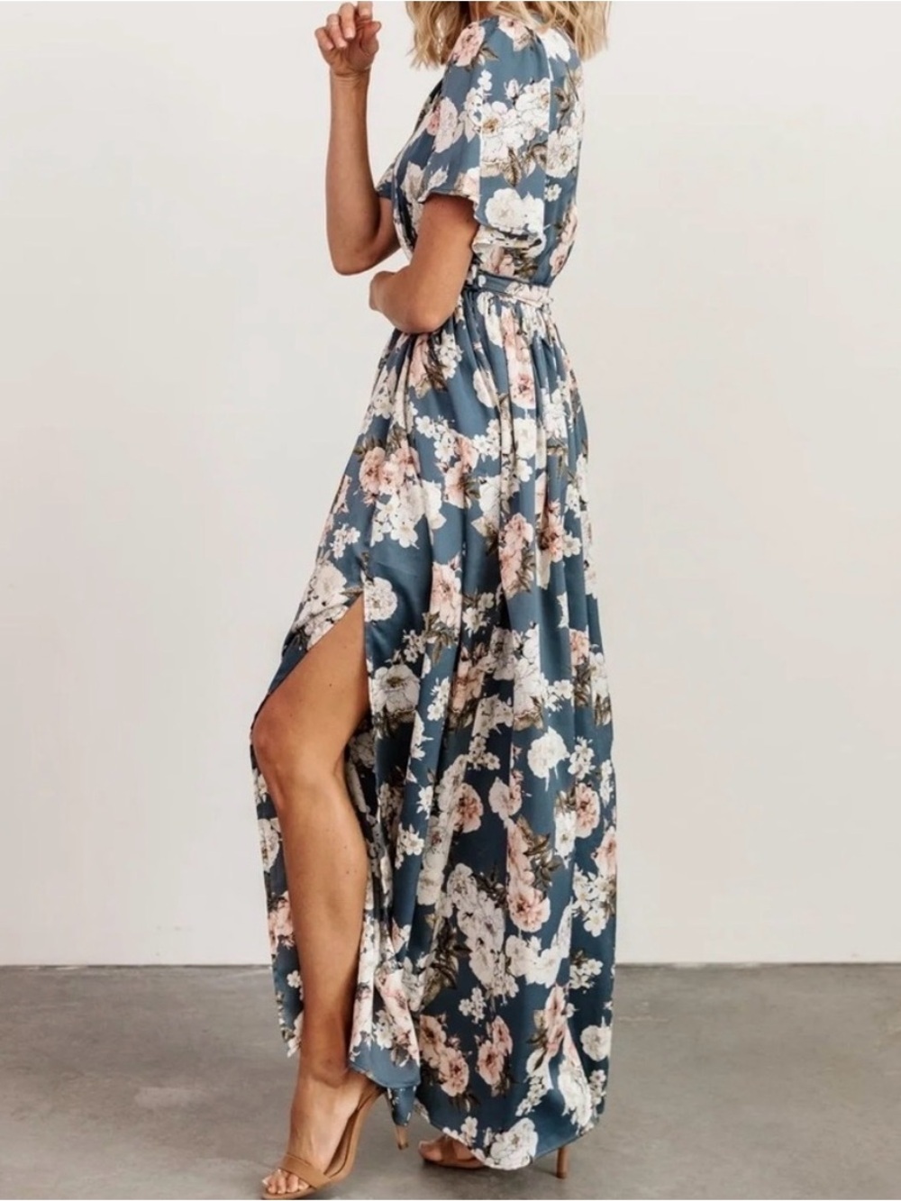 Baltic born Sicily satin maxi dress